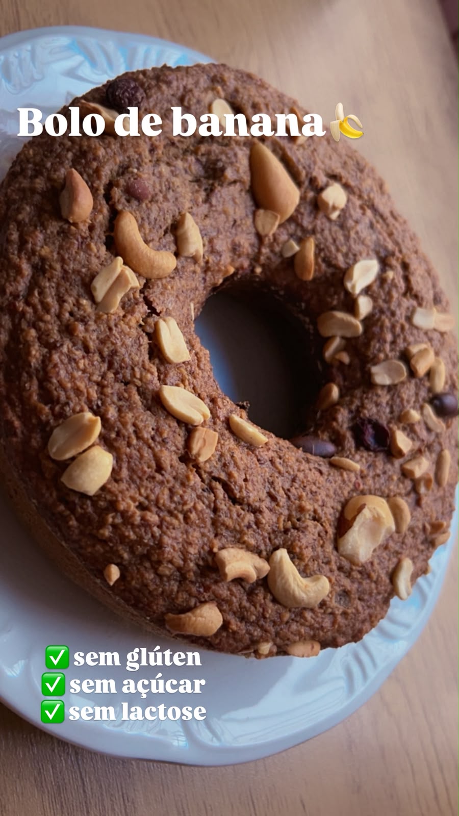 Produto Bolo de banana sem glúten e sem açucar